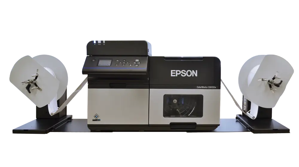 Roll to roll system for epson C8000 label printer